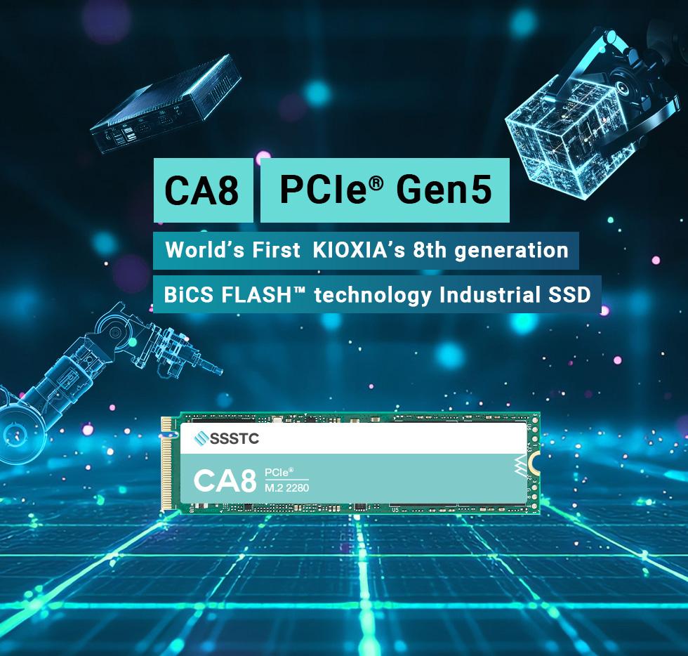 SSSTC lanza la primera SSD industrial M.2 del mundo con memoria flash 3D BiCS FLASH™ de generación 8 de KIOXIA y una interfaz PCIe® 5.0